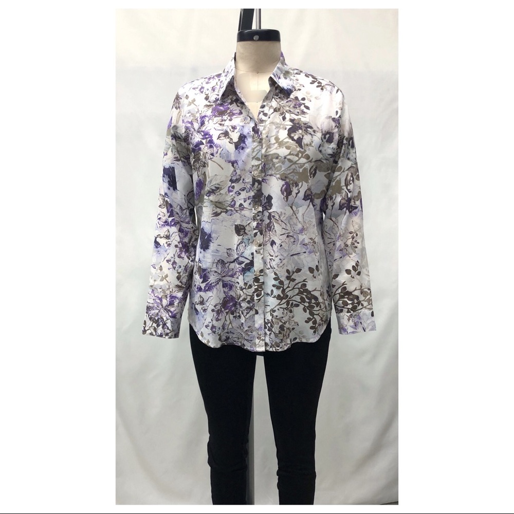 Chico’s Multicolor Floral Print Blouse - Picture 2 of 14